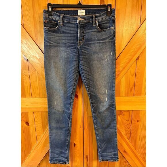 Hudson Jeans size 26 Riley relaxed straight Button Fly Distressed Stretchy (4258 - Picture 1 of 9